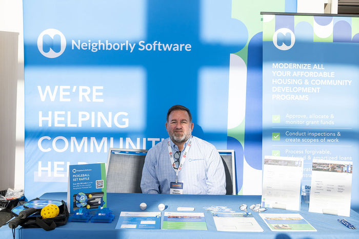 An exhibitor booth at the 2025 California Housing & Community Development Conference