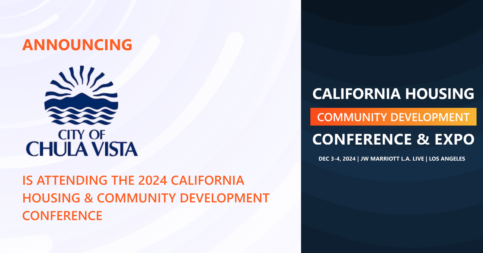 The City of Chula Vista will be attending the 2024 Conference