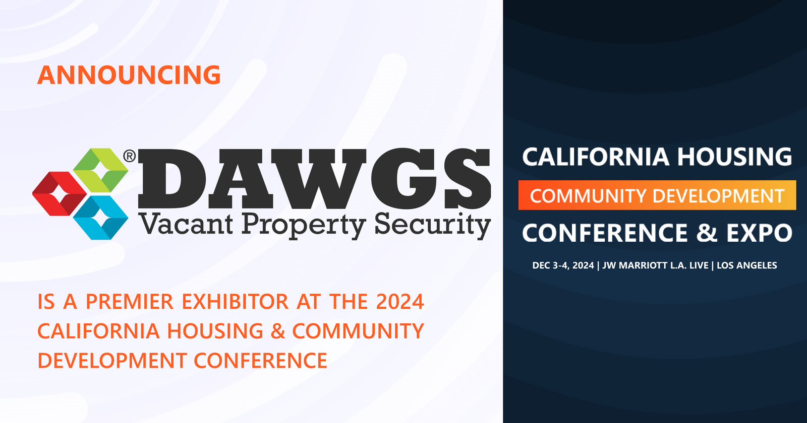 DAWGS is exhibiting at the 2024 conference