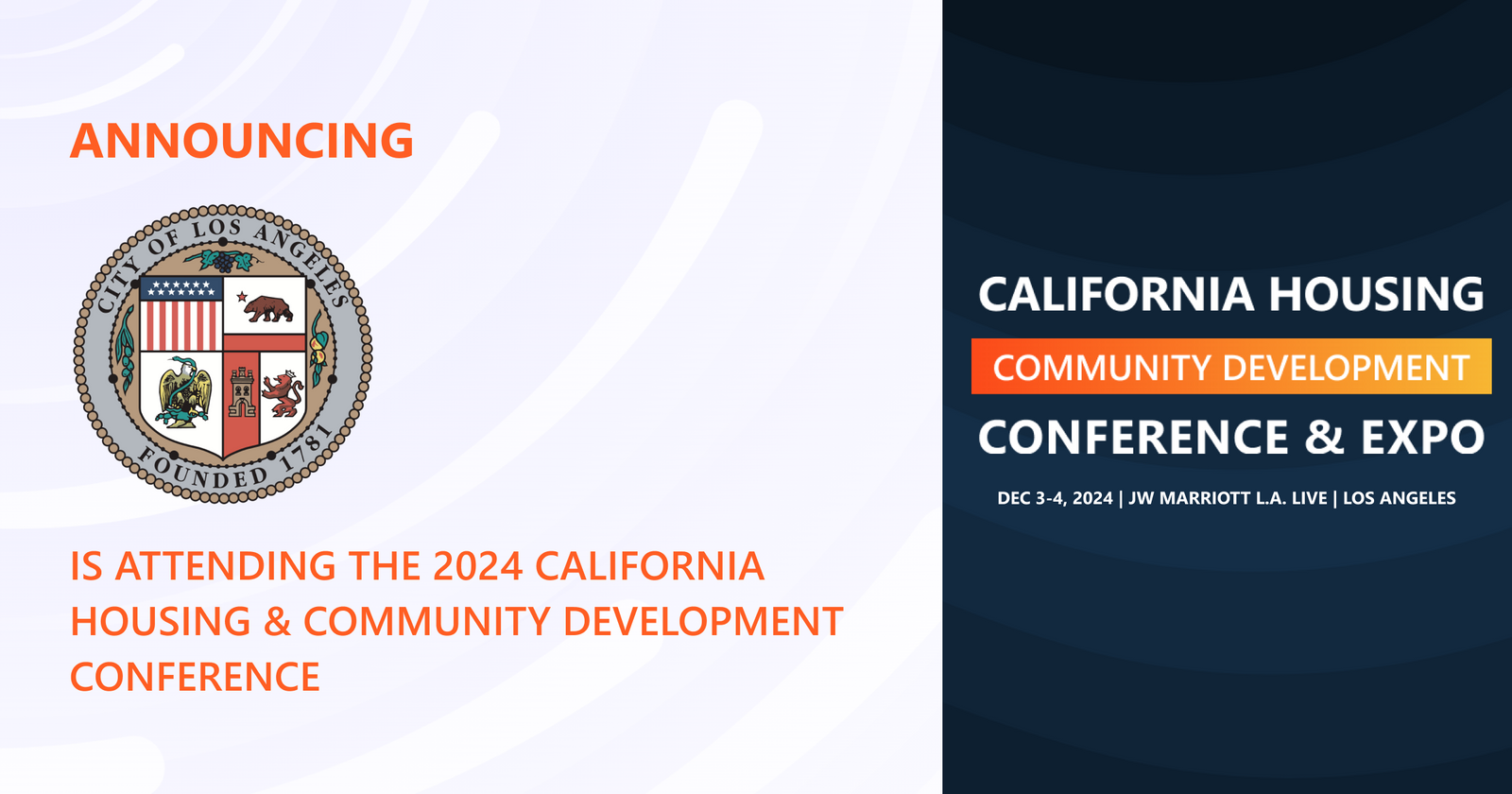 The City of Los Angeles will be attending the 2024 Conference