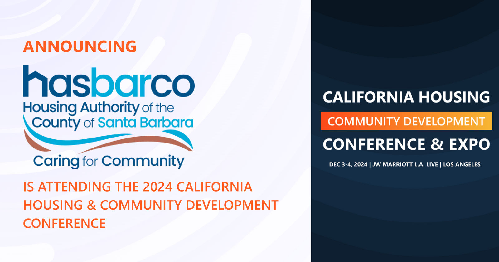 Housing Authority of the County of Santa Barbara will be attending the 2024 Conference