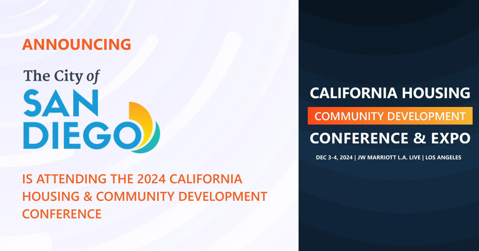 The City of San Diego will be attending the 2024 Conference