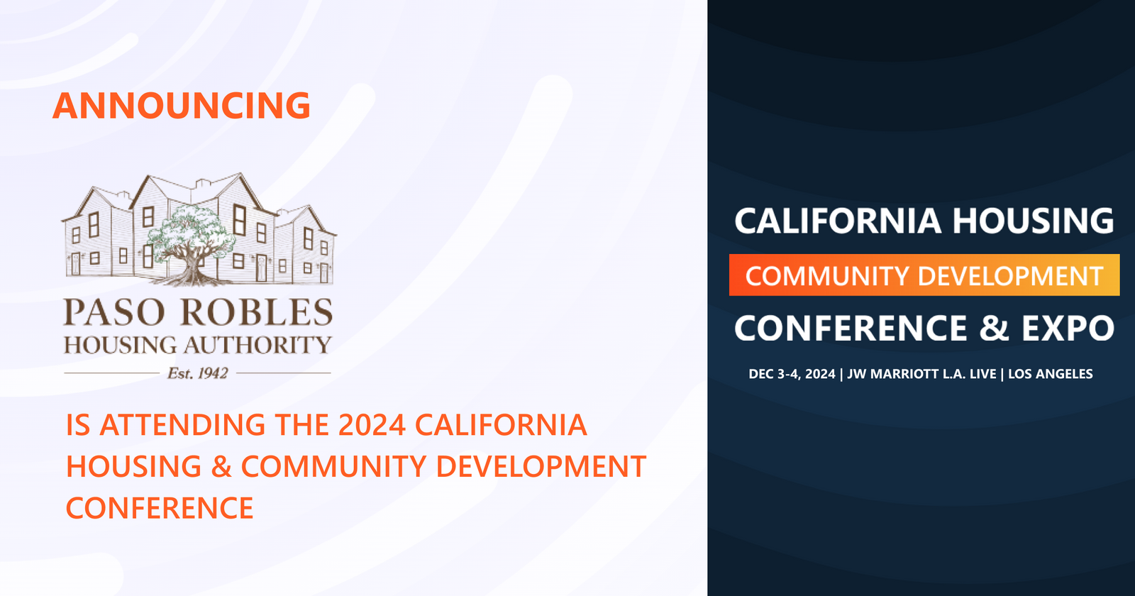 Paso Robles Housing Authority will be attending the 2024 Conference