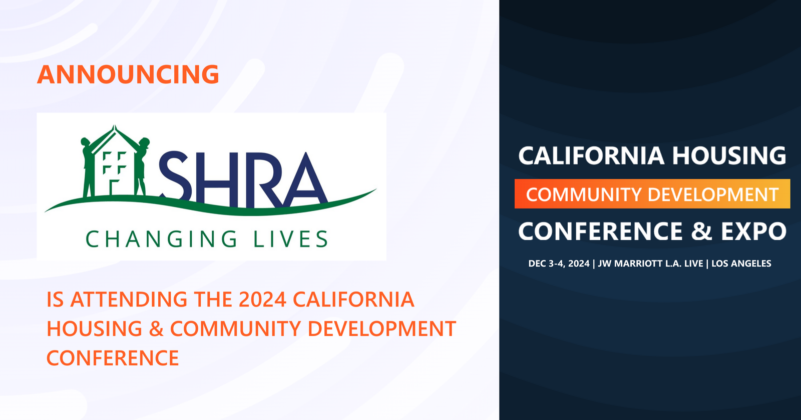 The Sacramento Housing and Redevelopment Agency will be attending the 2024 Conference