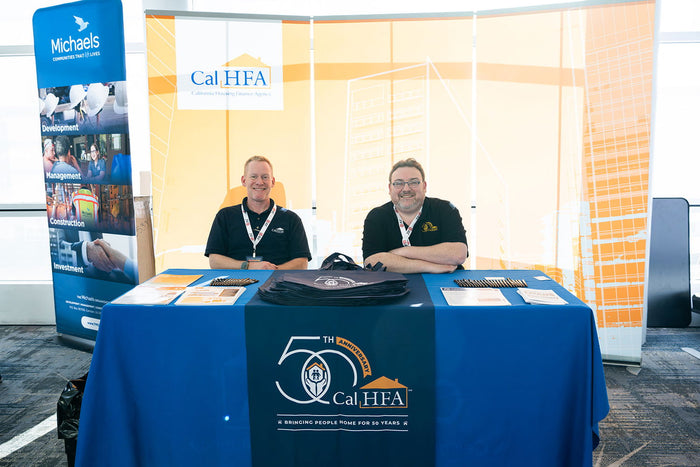 An exhibitor booth at the 2025 California Housing & Community Development Conference