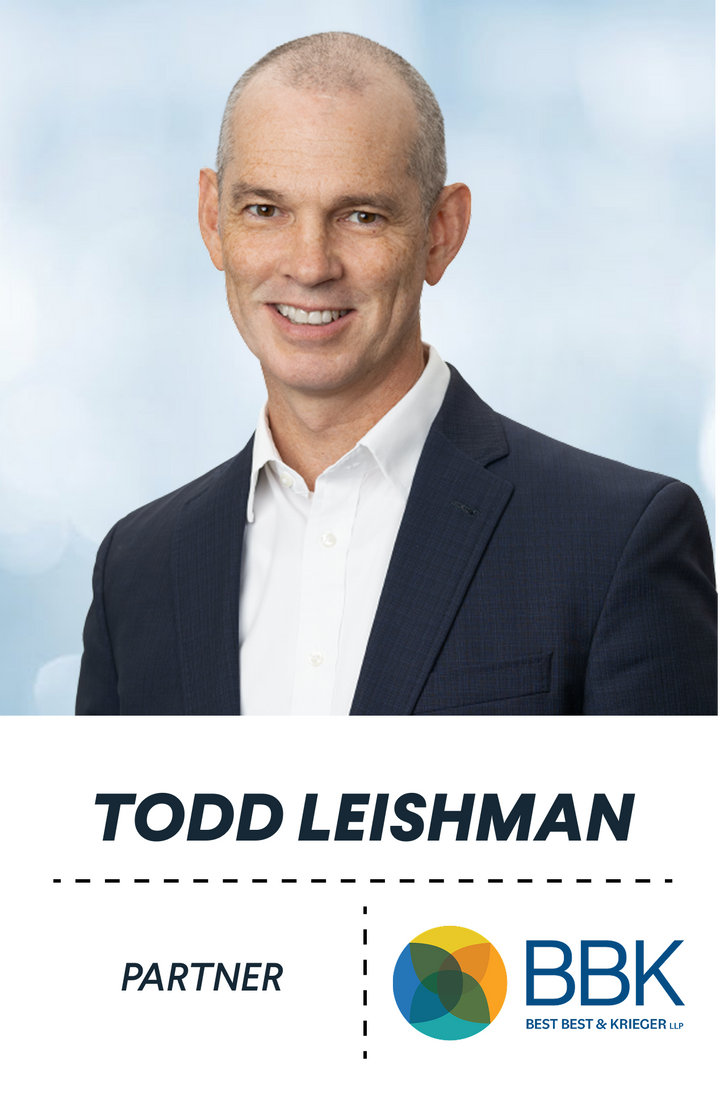 Man in a suit with 'BBK' logo and text overlay